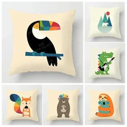 Nordic home decor throw pillowcase sofa Cushion cover modern 45x45cm 45*45 50x50 60x60cm 40x40 living room Child kawaii Cartoon