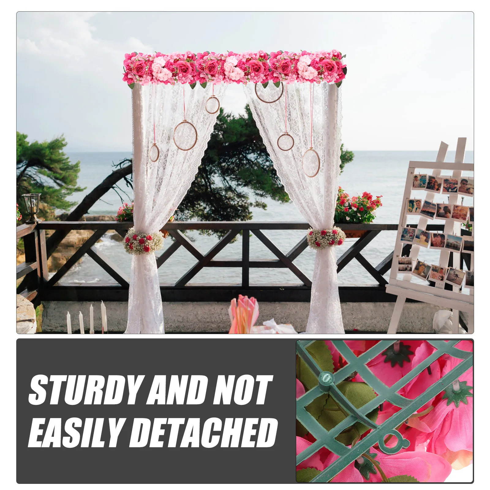 

Simulation Flower Arrangement Wedding Decor Flowers for Arch Decoration Rose Artificial Silk Backdrop Wall Panel Banquet