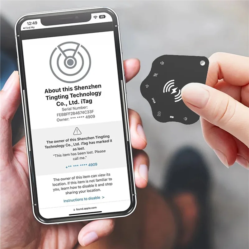 Ультратонкая карта слежения с беспроводной зарядкой для Find My Smart Tag, кошелек-трекер, чемодан, сумка, локаторabgi