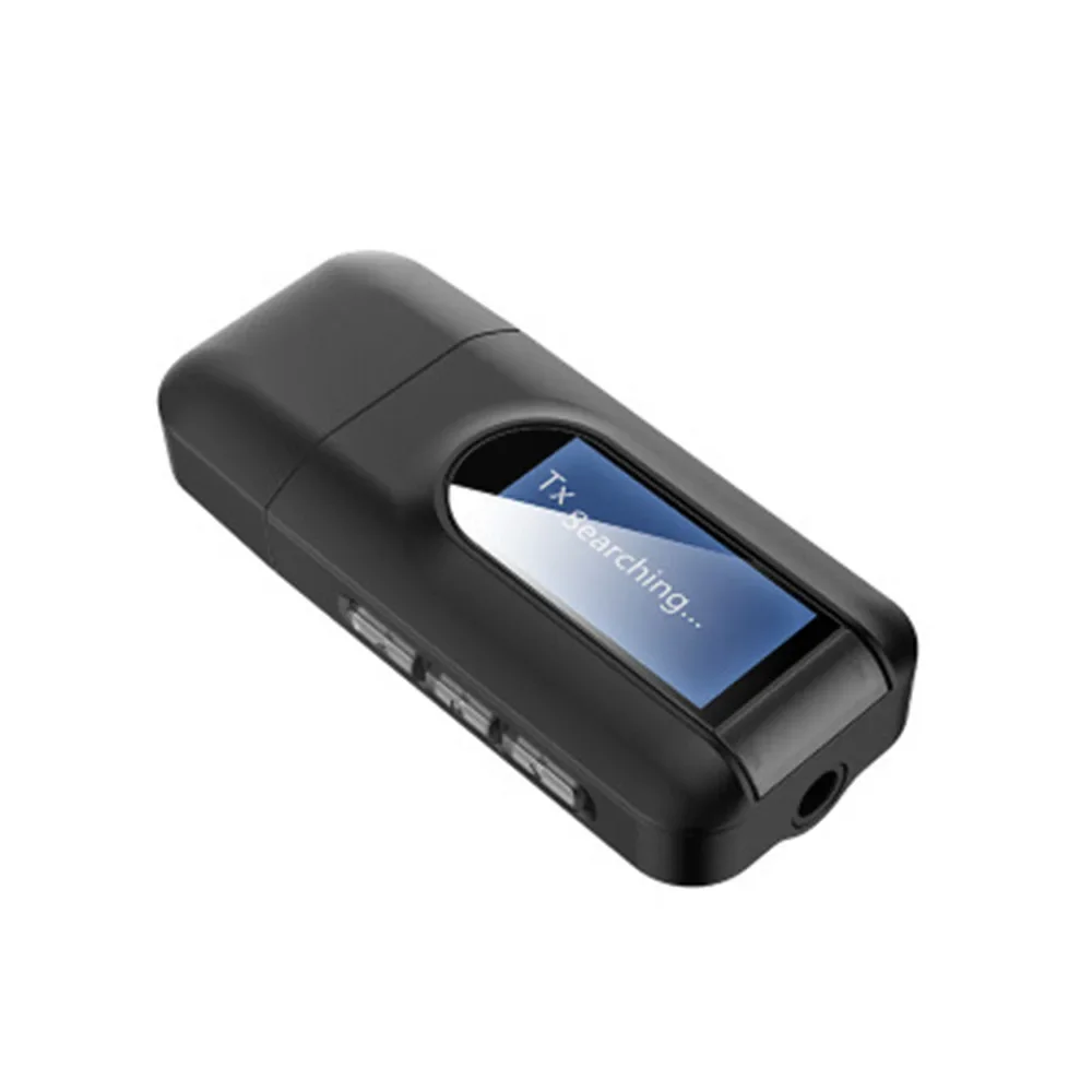New USB Bluetooth 5.0 Transmitting And Receiving 2-In-1 TV Computer Audio Bluetooth Adapter With LCD Screen
