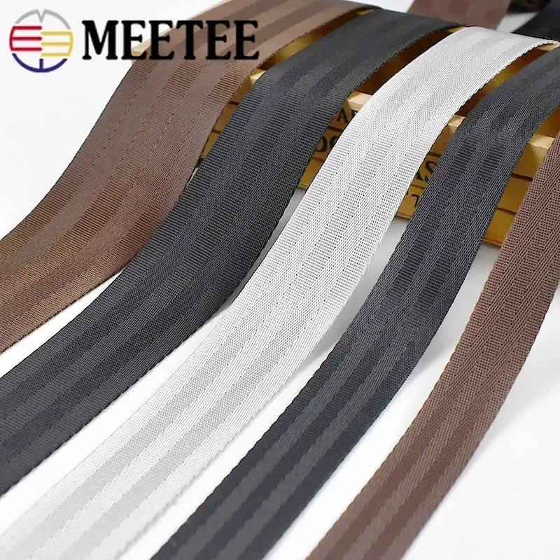 10Meters 20-50mm Nylon Webbing Tape Black Coffee Gray for Car Safety Seat Pet Belt DIY Backpack Strap Sewing Binding Accessories