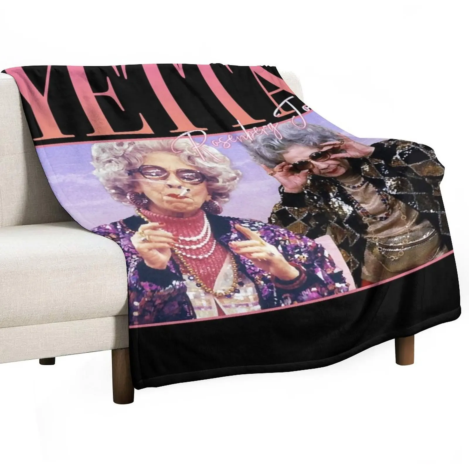 

90'S Retro style Yetta Rosenberg Jones Gifts Throw Blanket Cute Plaid Personalized Gift Furry valentine gift ideas Blankets