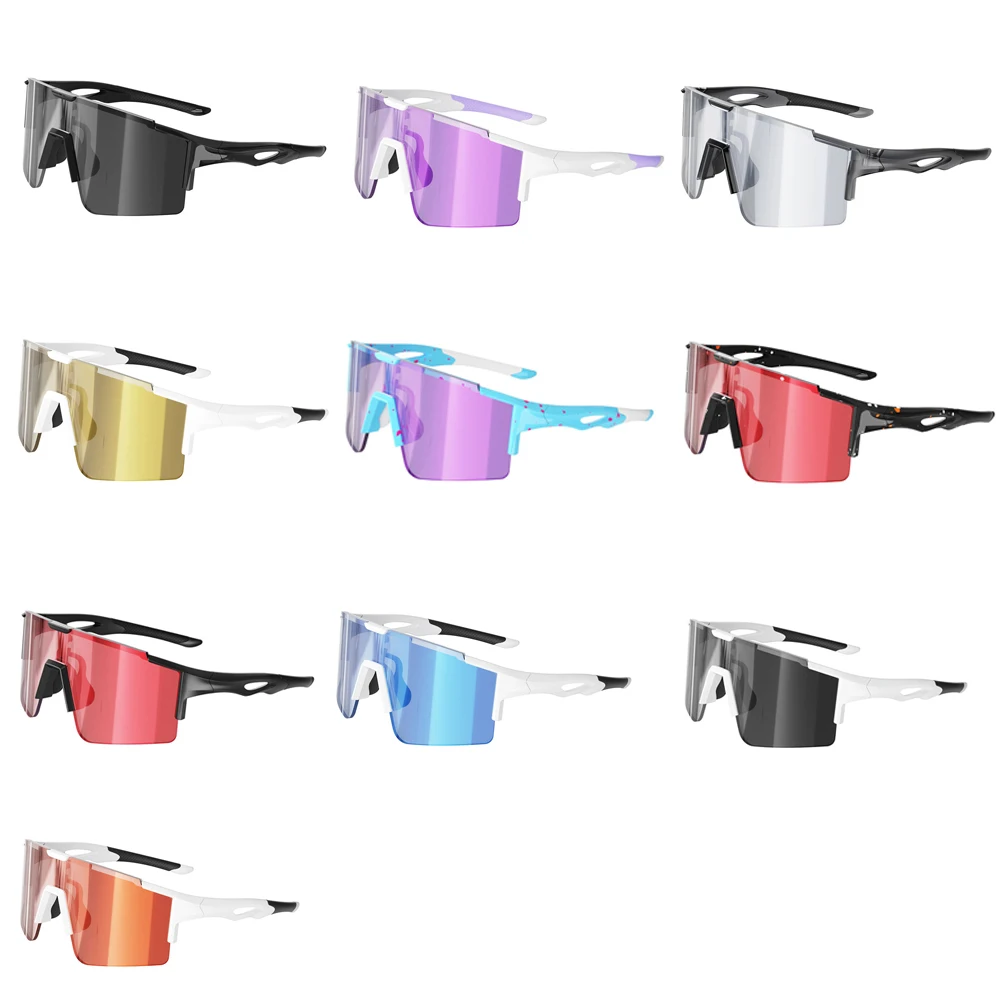 YOOLENS Half Frame Color Changing Sports Goggles Impact Resistant Windproof Sand Resistant Bicycle Climbing Sunglasses Y037-PH