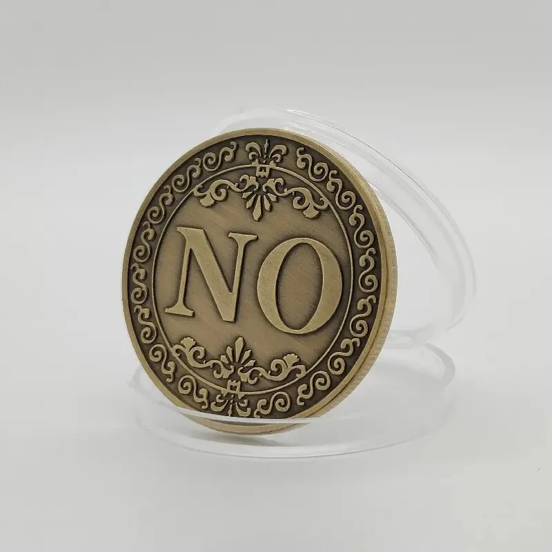 1/2/3/4pcs Yes No Challenge Coin Decision Maker Divination Coin Commemorative Coin Lucky Souvenir Collectible Coins Yes No Gift
