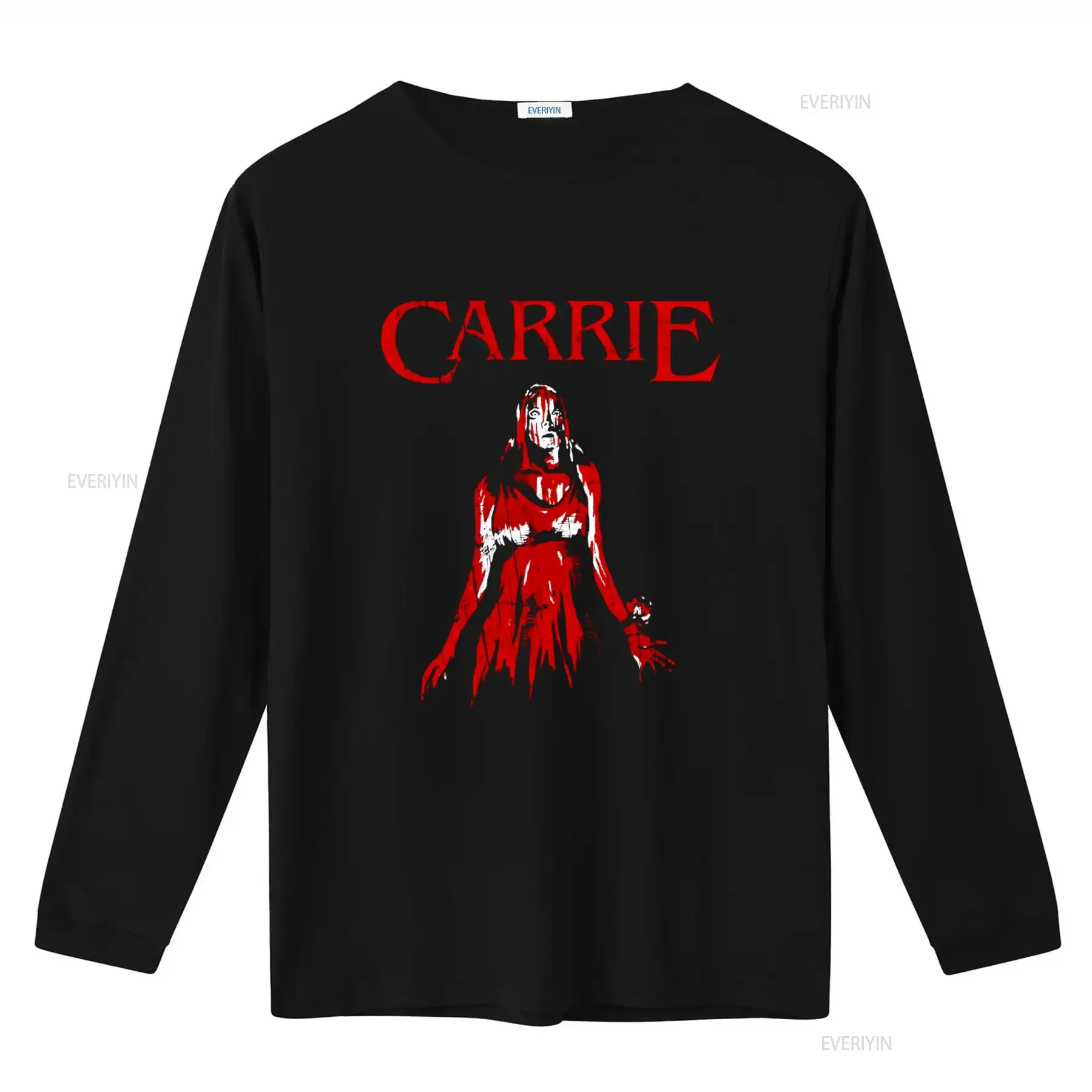 Carrie Horror Movie Vintage Aesthetic Stephen King Distressed T Shirt vintage Washed Breathable Unisex homme Stylish