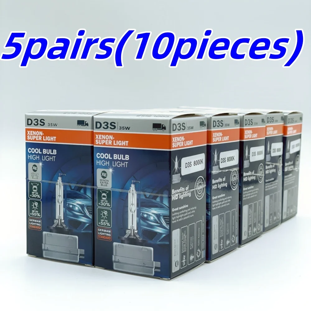 5 pares 35W OEM D3S bombilla de faro de xenón lámpara HID reemplazo XENON 4300K 6000K 8000K en caja original
