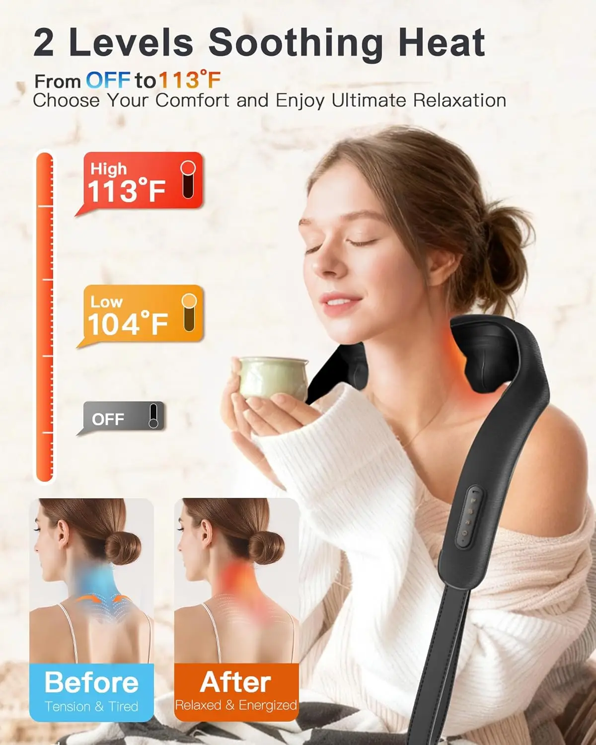 Neck Massager with Heat: Cordl - Home Office Alternative avaliação e preço