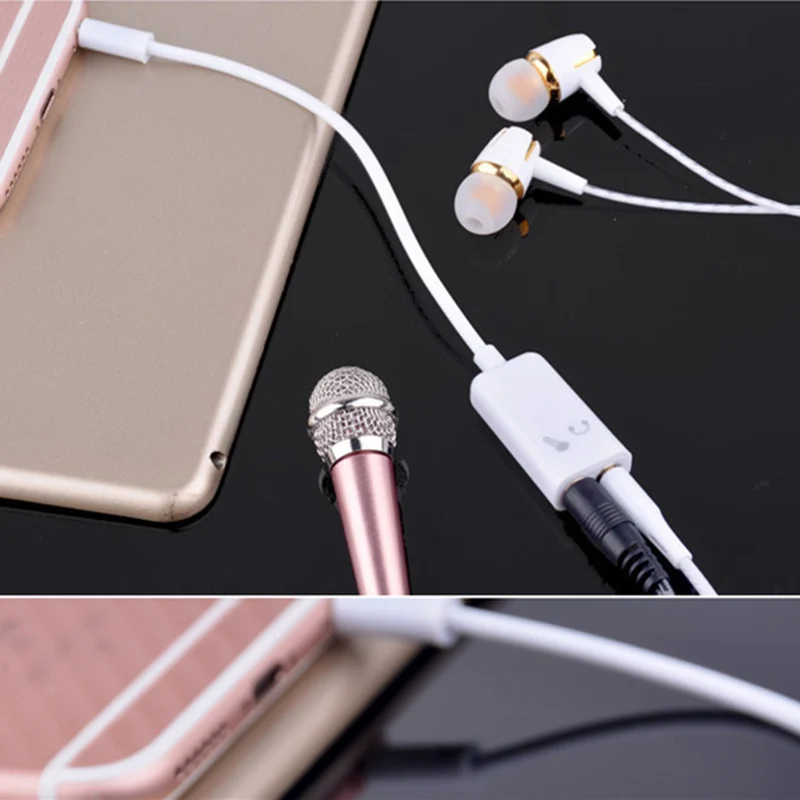 แจ็ค3.5มม.หูฟัง + สายสัญญาณเสียง3.5มม.สายแจ็ค Aux สำหรับคอมพิวเตอร์ไมโครโฟนโทรศัพท์มือถือ