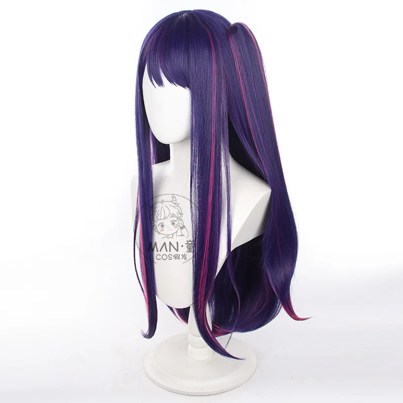 شعر مستعار Oshi no Ko Hoshino Ai التنكري مخطط بمشبك نمر وشعر طويل هدية الهالوين #2