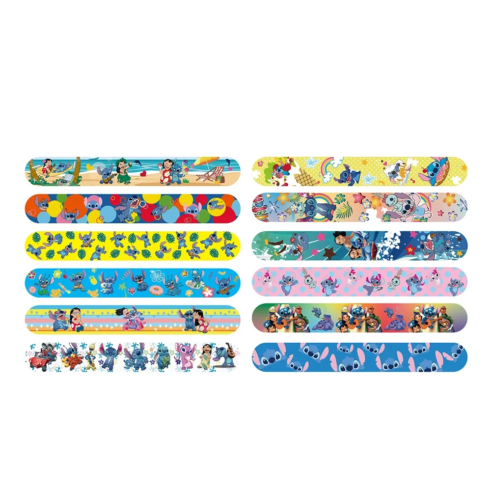 10/20/30Pcs Lilo & Stitch Snap bracciali Pinata Toy Loot/Party Bag Fillers Slap Wristband per bambini forniture per feste di compleanno regali