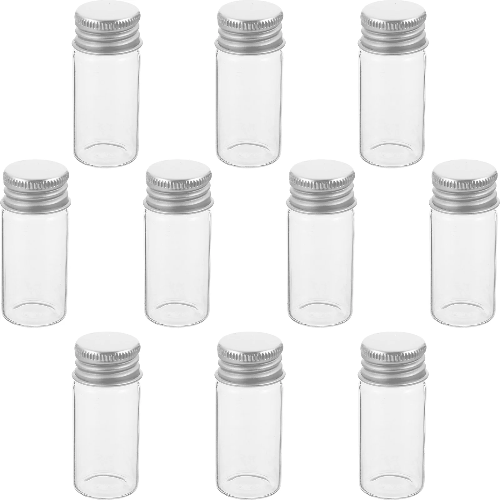 

20 Pcs Glass Containers Reusable Clear with Lids Bottles Transparent Storage Jars