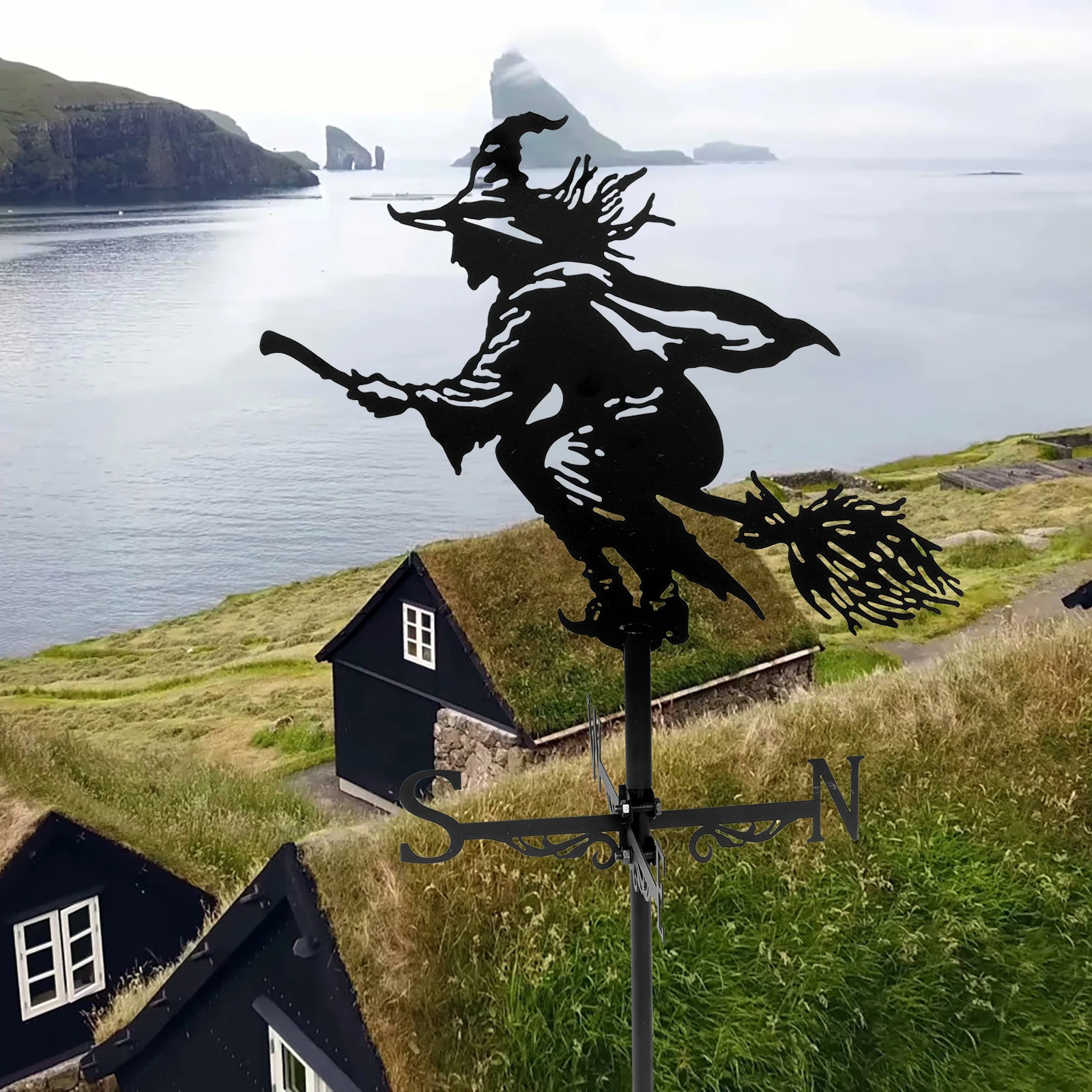 Witch Weather Vane Roof Weather Vane Yard Garden Barn Ornament Collies Shed Kit Weather Vanes Roofs Dropshipping