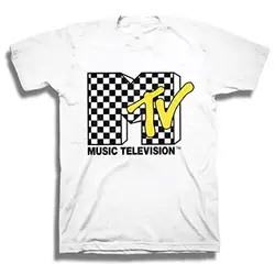 Men's T-Shirt Vintage Logo Graphic Men's T-Shirt Trendy Checkerboard Clothing For Men MTV Beach Island 1980 Clothing #913046