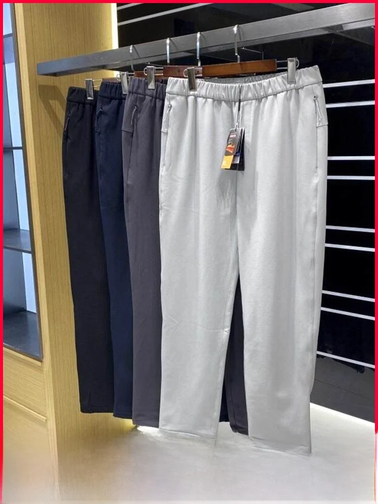 

Мужские зимние повседневные брюки с подогревом, 3D-крой, теплые, для активного отдыха, с эластичным поясом, прямые штанины