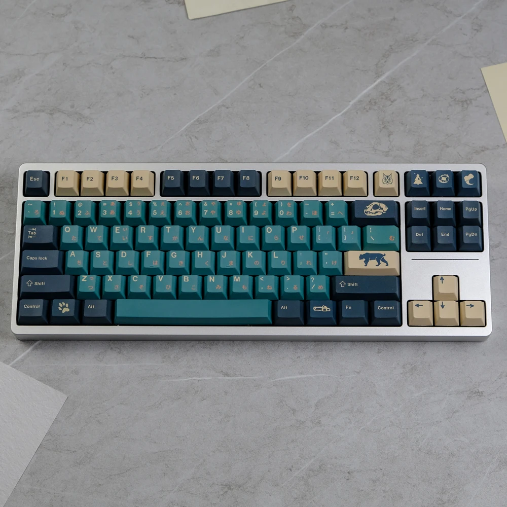 129 Keys Silent Forest Keycaps Cherry Profile PBT Dye Sublimation Keycap For MX Switch Mechanical Keyboard 61/67/68/75/84/87/980