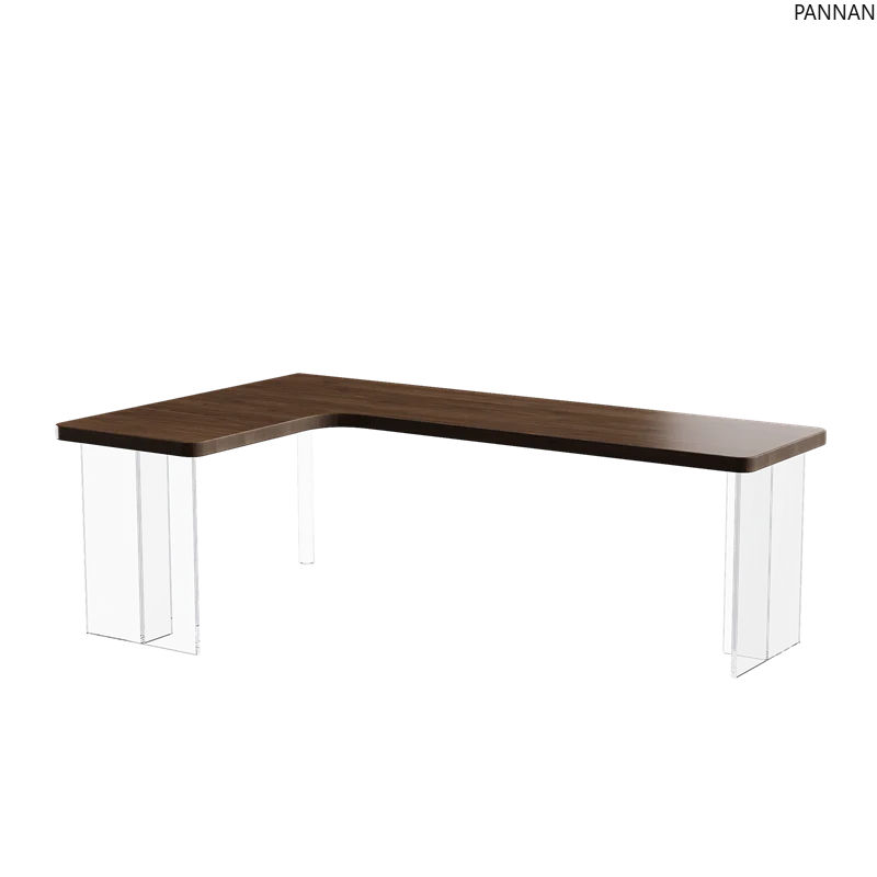

Solid wood suspended acrylic corner desk computer desk
