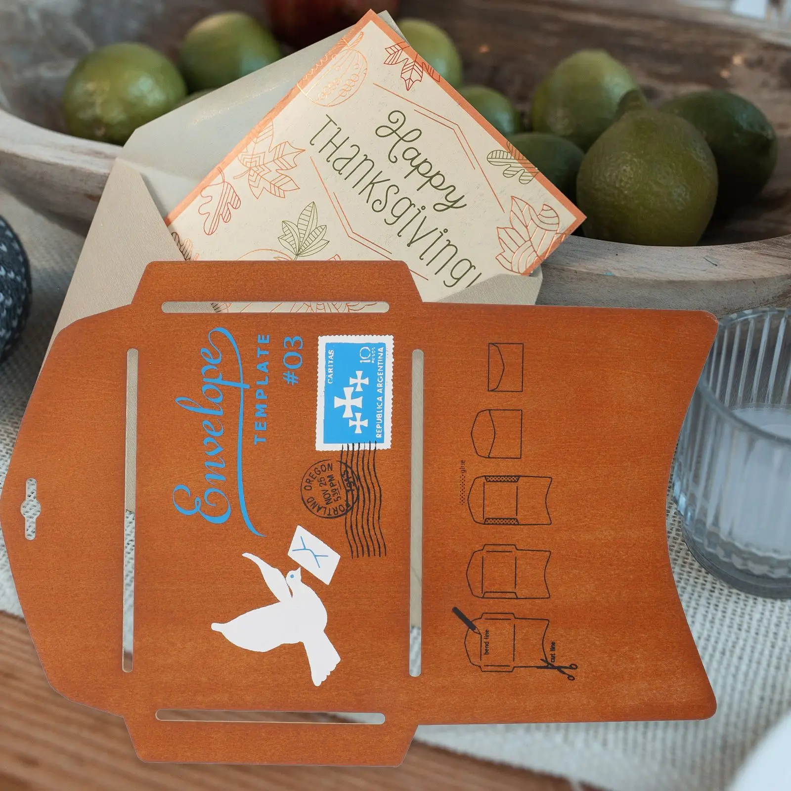 Envelope Making Template Key Holder for Wall Card Scoring Board Maker Decor DIY Accessory Stencil Addressing Tool Templates