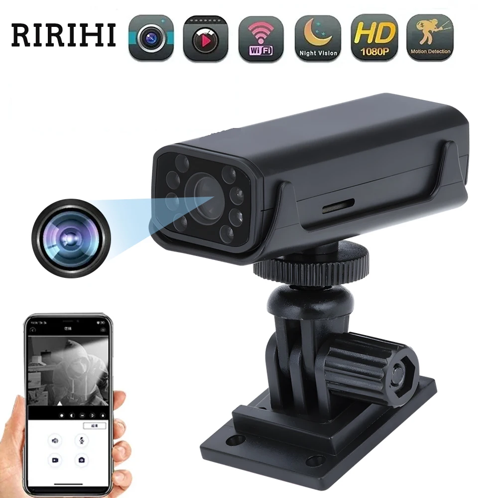 RIRIHI Wireless Mini Camera HD 1080P Home Security Night Vision Remote View Wifi Camera Video Surveillance Camcorder Nanny Cam