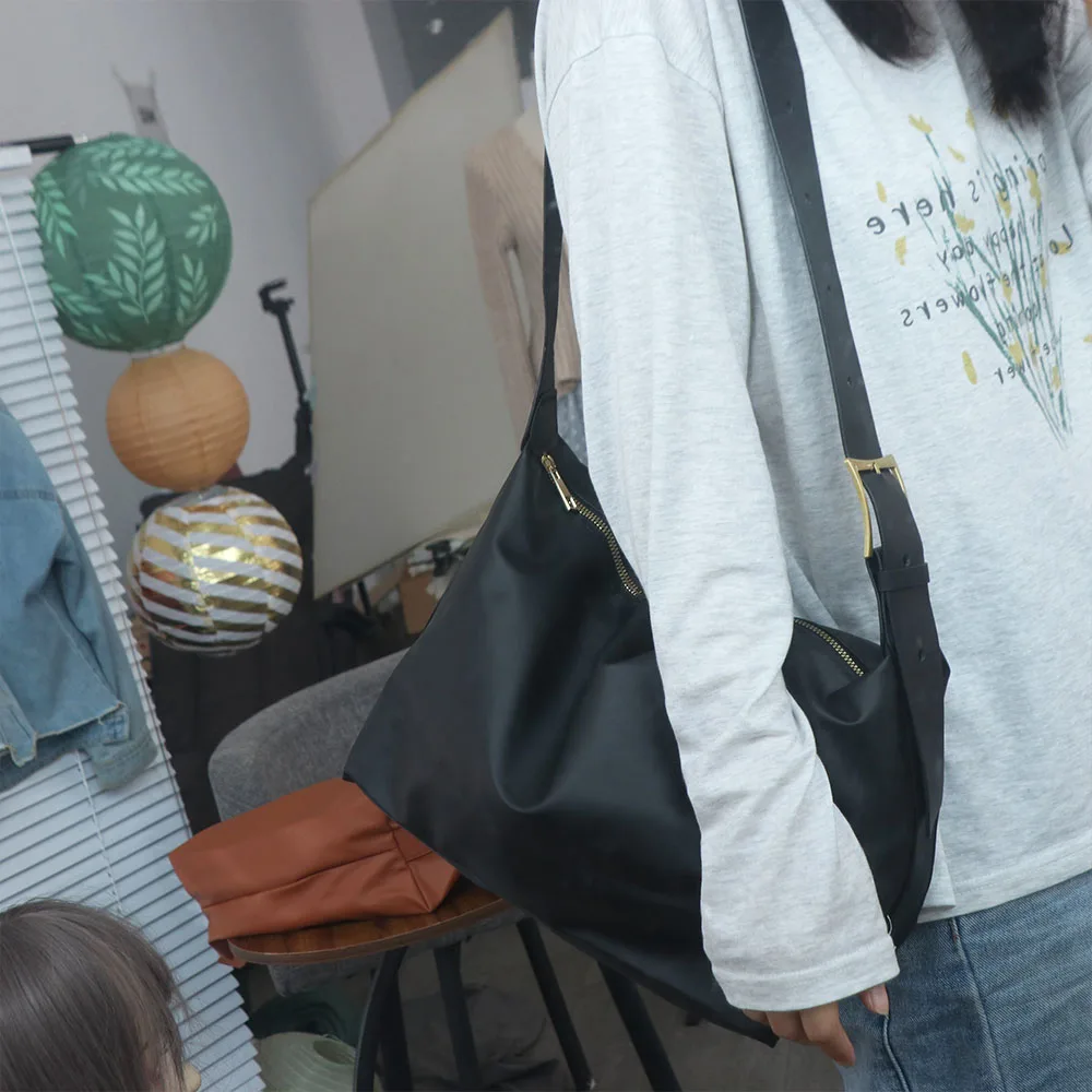 Vintage travesseiro design boston crossbody saco clássico casual couro bolsa de ombro com zíper à prova dwaterproof água bolsa feminina senhora