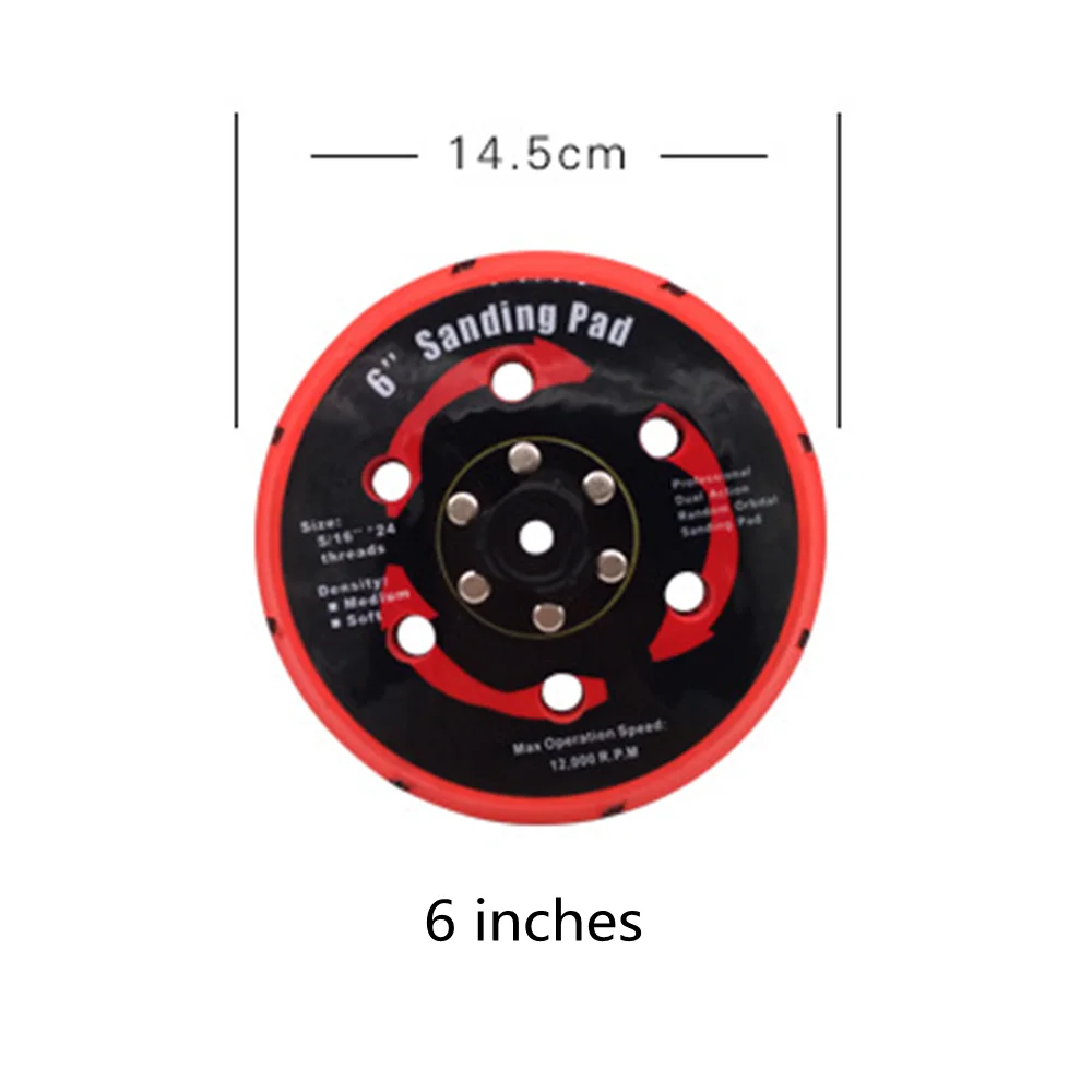 Sanding PadBacking Plate for Dual Action Polisher DA Polisher Backing Plate Back Holder 5 inch 125mm 6 Inch 150mm Pad