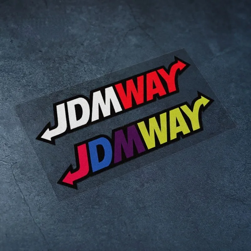 JDM WAY Sticker Arrow Graffiti Vinyl Decal Japanese Car Motorcycle Racing Window Bumper Fairing Tank Helmet Decor