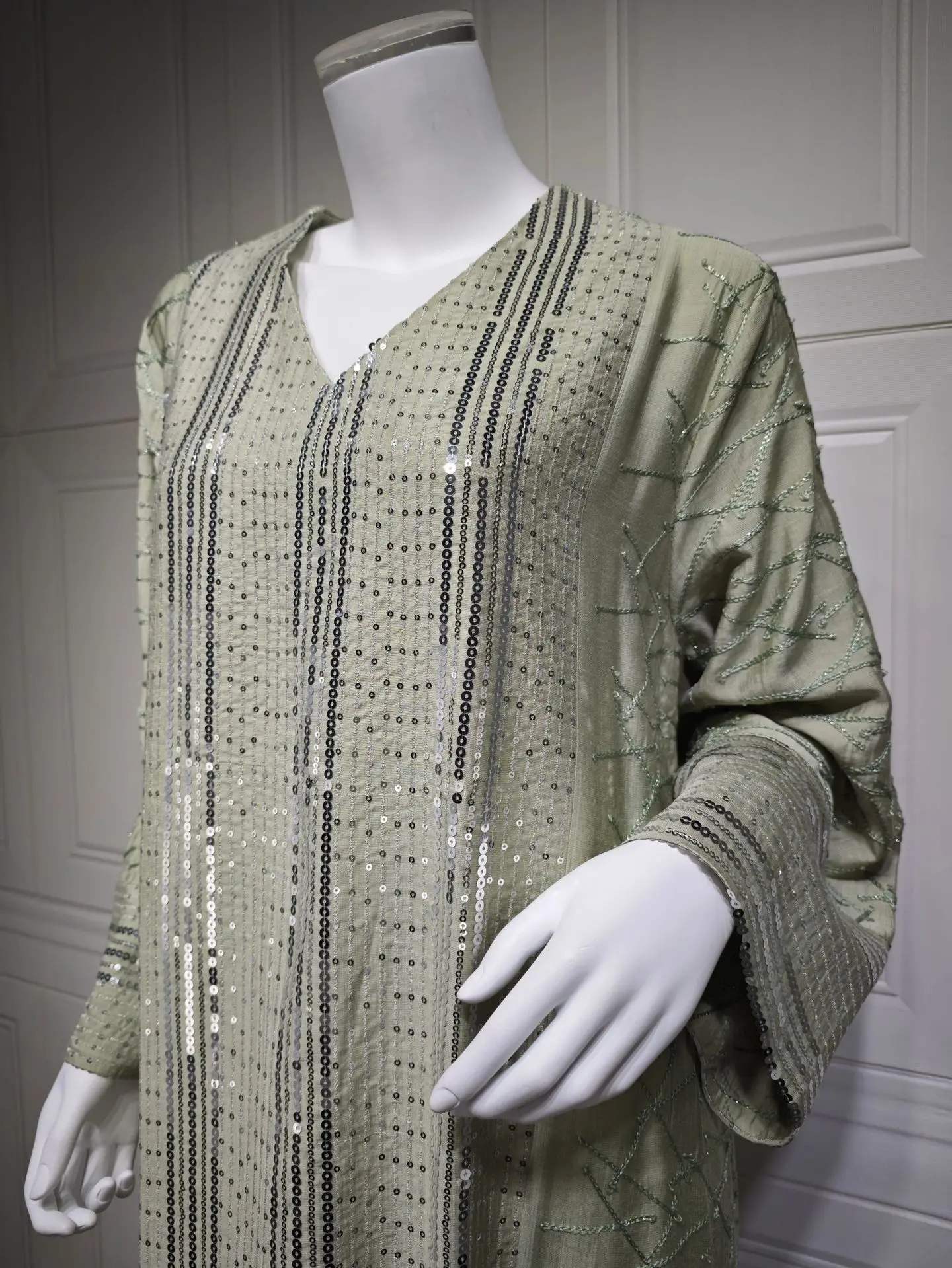 2025년 이드 아바야 여성용 두바이 럭셔리 스팽글 이브닝 파티 드레스 우아한 무슬림 패션 아바야 카프탄 모로칸 로브 라마단 가운