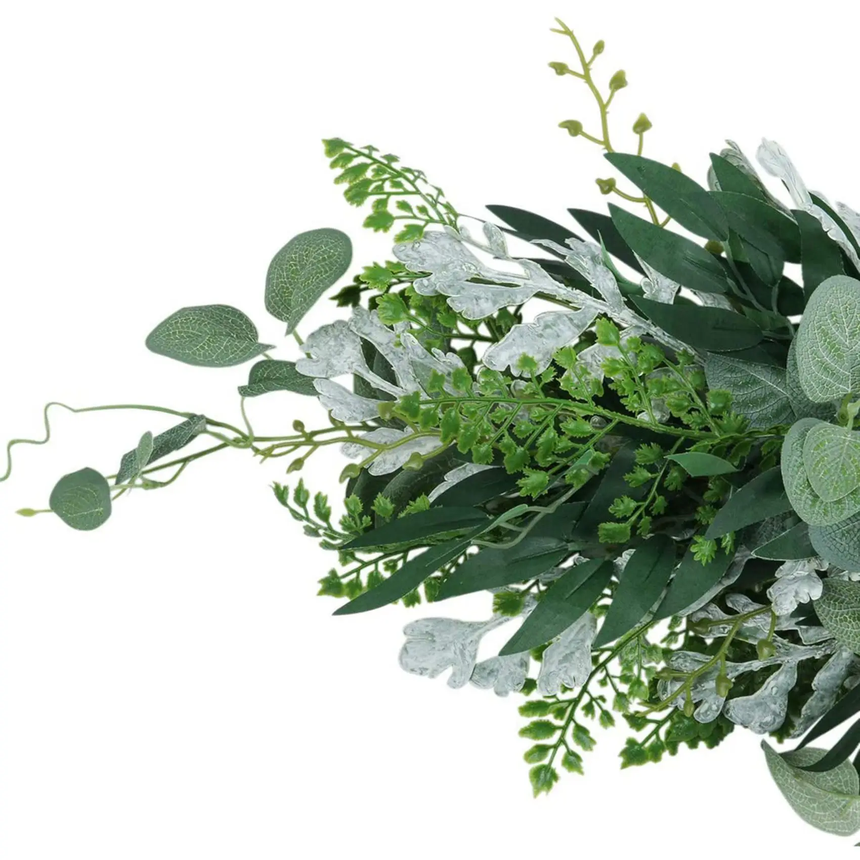 

HLZS-3X Greenery Swag Artificial Front Door Wreath Hanging Eucalyptus Leaves Garland For Home Window Wall Wedding Arch Decor