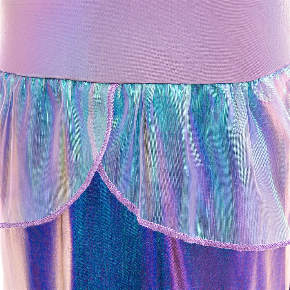 Mädchen Meerjungfrau Prinzessinnenkleider Kinder Cosplay Kostüm Geburtstags-Hochzeitskleid Für Mädchen Halloween Party Faschingskleider – Detail 6
