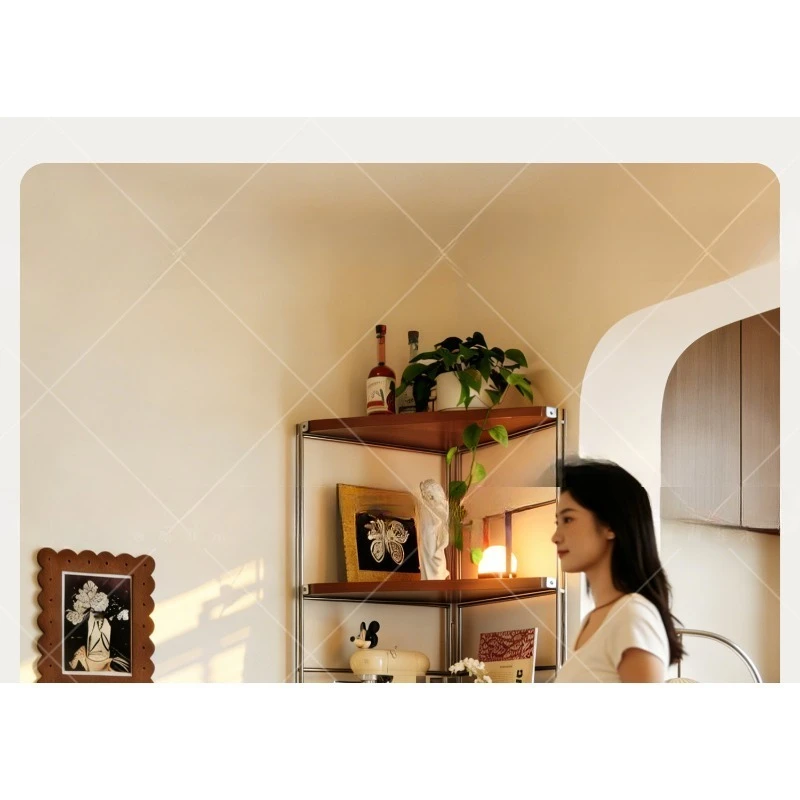 

Triangular cabinet Bedroom corner Multifunctional corner storage cabinet Bookcase