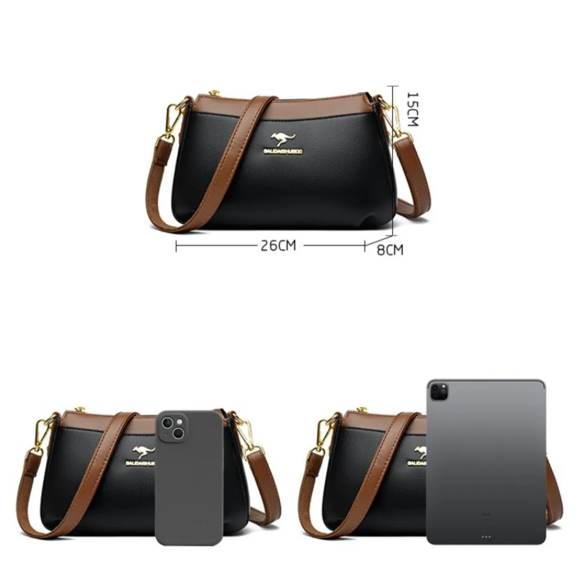 2023 New Ladies Hand Messenger Bags with 2 Straps High Quality Leather Handbags Purses Luxury Designer Female Shoulder Bags