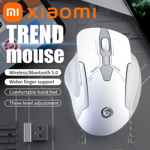 Imagen 1 del producto Ratón inalámbrico Bluetooth Xiaomi, modo Dual, recargable, silencioso, mecánico, para juegos de oficina, Universal, para PC, Android IOS