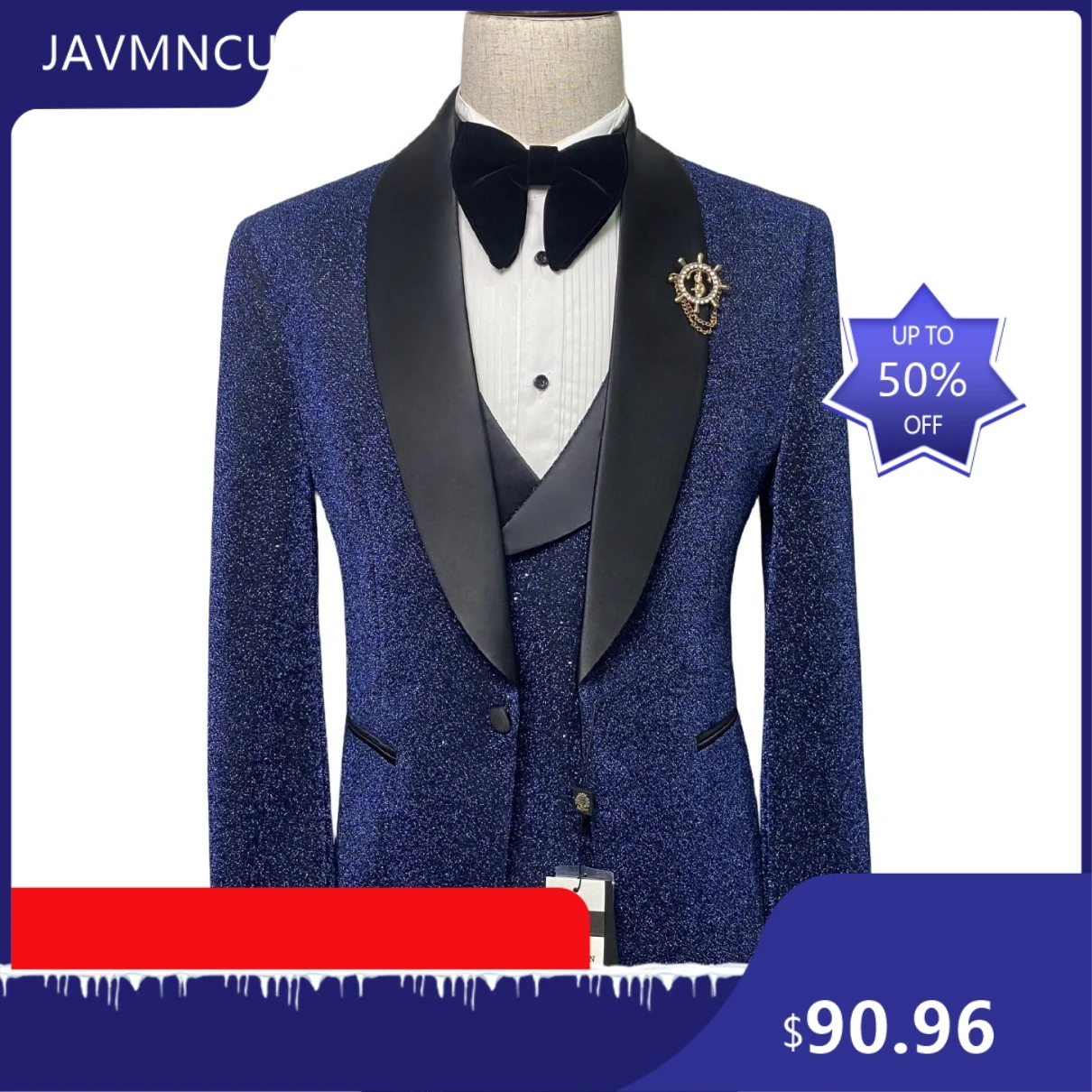 2026 Men’s 3-Piece Suit, Sparkle Design, Business & Wedding, European & American Fashion, Wholesale, Cross-Border