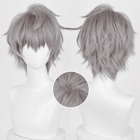 Till Cosplay Anime Alien Stage Cosplay Prop New Wig Silver Grey Hair Men Conmic-Con Christmas Holloween