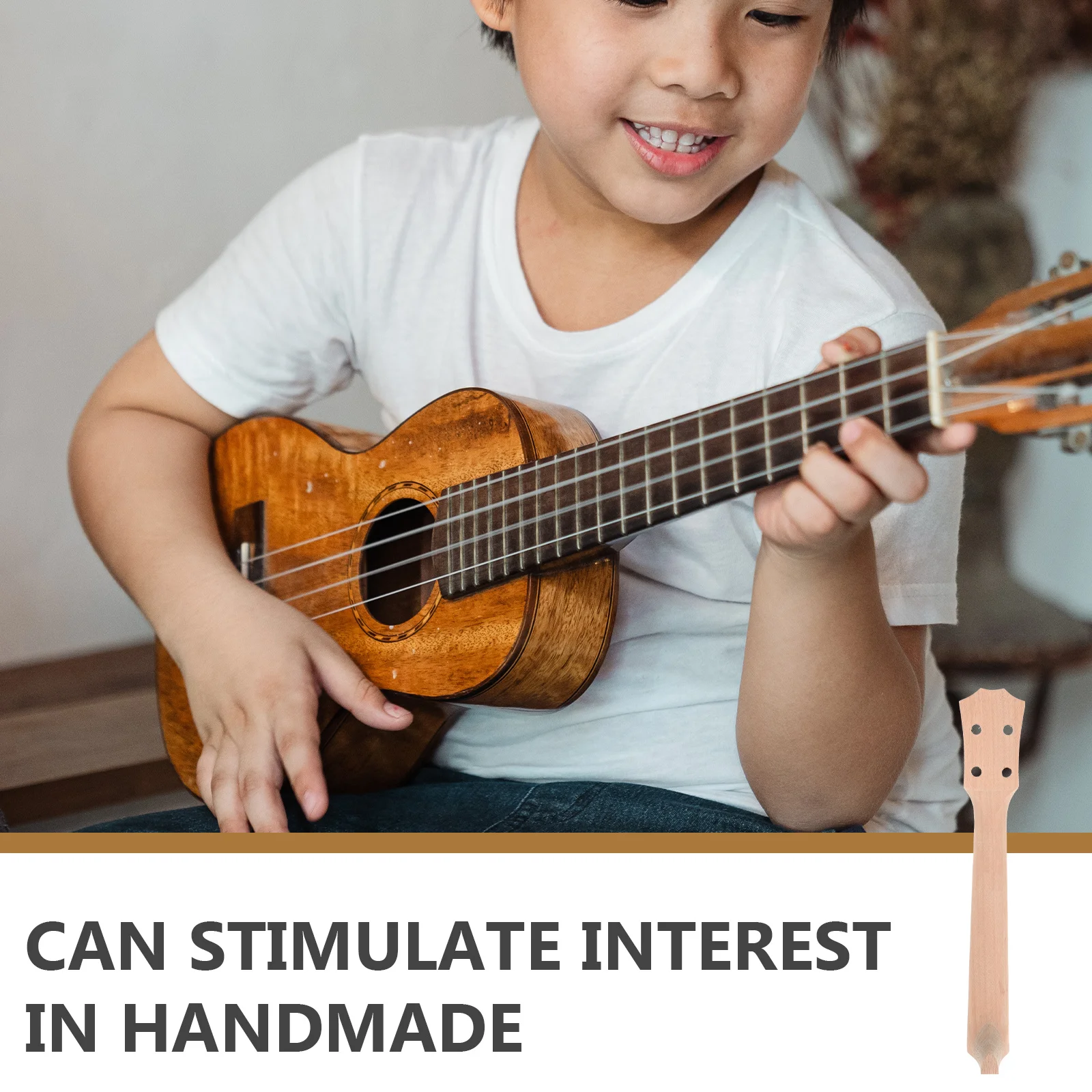 

Diy Wooden Ukulele Neck Blank Concert Size Unfinished Musical Instrument Accessory For Home Handcraft Kids Adults Use