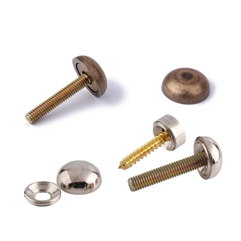 

40 шт. латунный декоративный винт с крышкой для зеркального художественного декора ручной работы, обивочная мебель