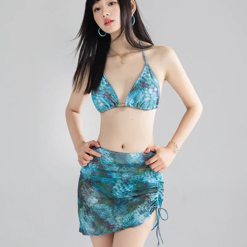 

Swimsuit women, seaside beach vacation split three-piece hot spring swimsuit