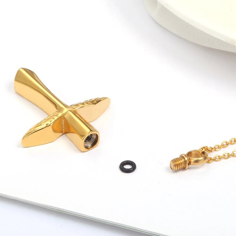 Premium Alloy Wing Urn Necklace for Ashes Cremation Memorial Jewelry Comfortable Wearable Keepsake for Family Pet Loss