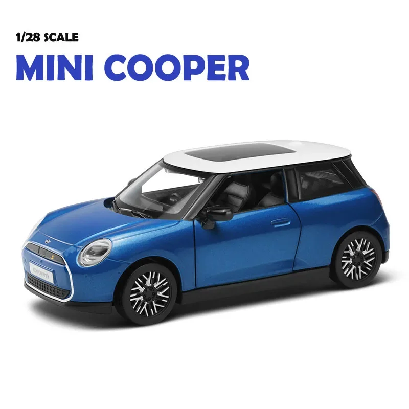 Genuine Lisence 1/28 BMW Mini Cooper Alloy Car Model Children Boy Diecast Toy Vehicle Birthday Gift Collection Miniature Voiture