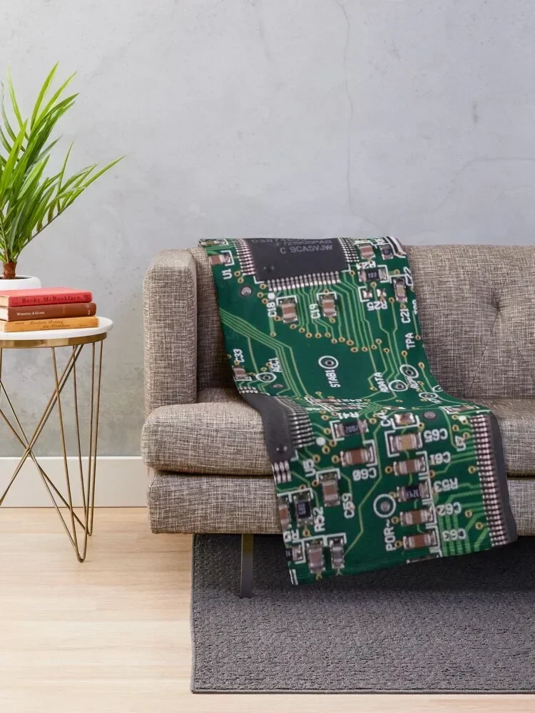 Circuit Board Throw Blanket Flannel Fabric Luxury For Sofa Thin Blankets