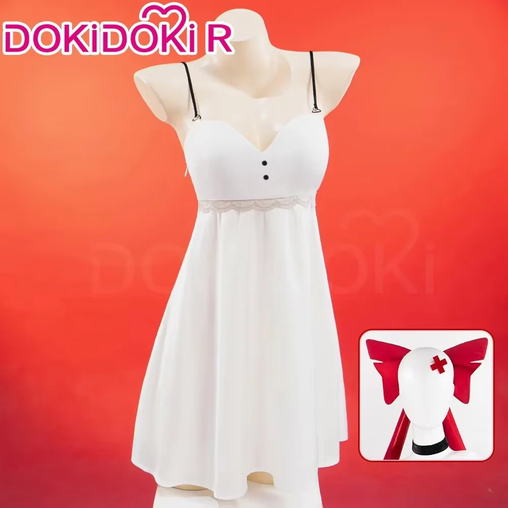 

Vaggie Cosplay Costume Anime Cosplay【S-3XL】DokiDoki-R Women Halloween White Pajamas Vaggie Cosplay Headdress Plus Size