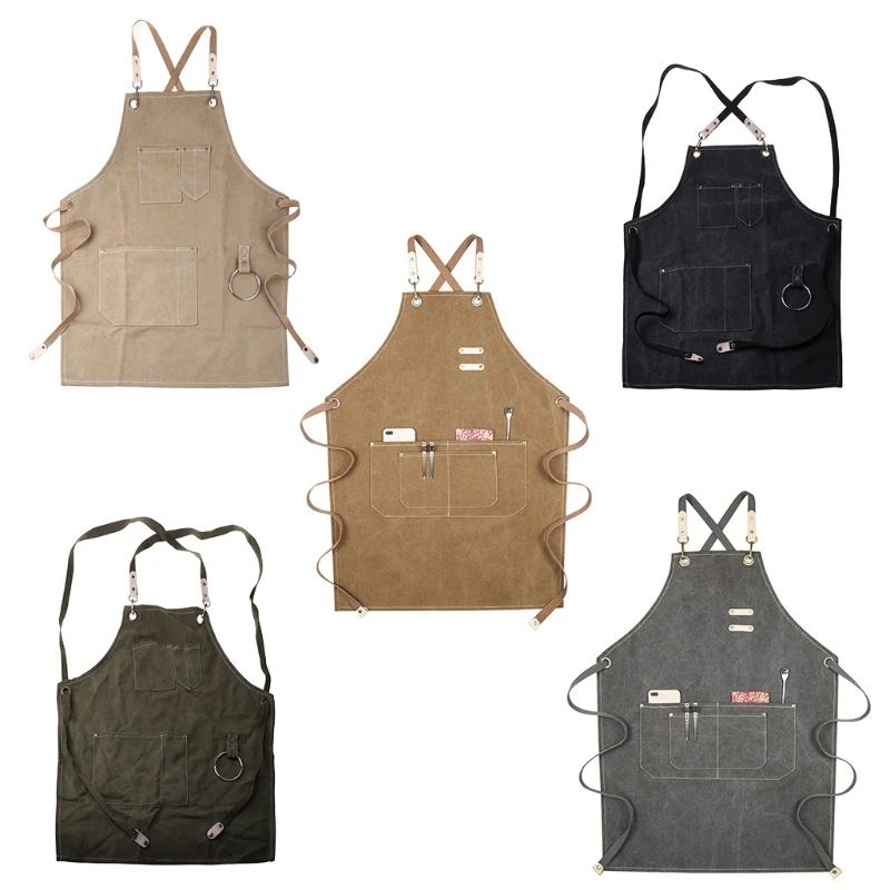 Adjustable Straps Aprons Cloth Material for Men and Women Chef Baker