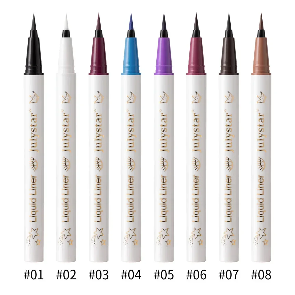 High Quality MISS ROSE 6 Color / Sets Matte Liquid Eyeliner Pencil Make up Long-Wearing Pigment Colorful Eye liner Pen Cosmetics