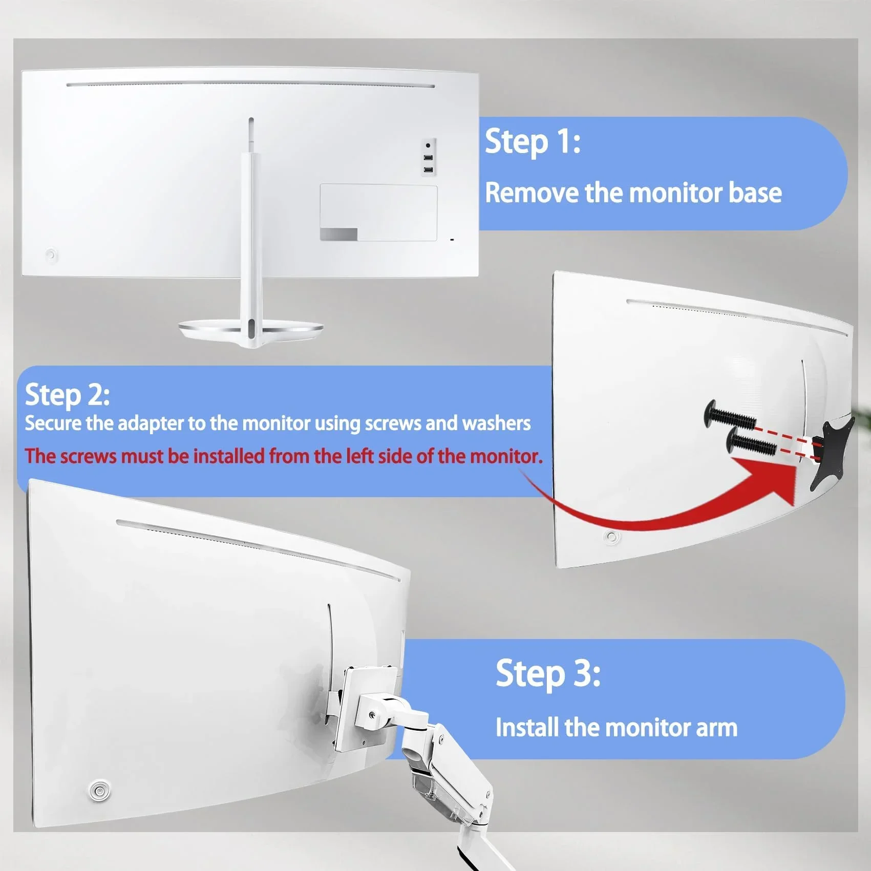 NEW Wall Mount Adapter for Samsung 34 inch Curved Monitor CF791 CJ791 Arm Bracket LC34J791WTR LC34J791WTUXEN LC34J791WTXNZA