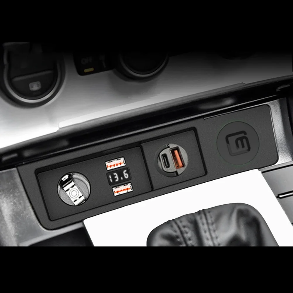 USB Power Socket for For Passat B6 B7 (2007-2016) and For CC (2010-2018) Featuring Built-in Fuse and 12V Output