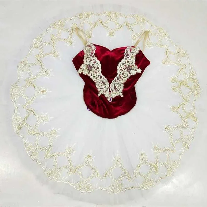 Flower professional ballet tutu White Swan Lake platter Tutu romantic ballerina party dance costume Balett dress girl Women R