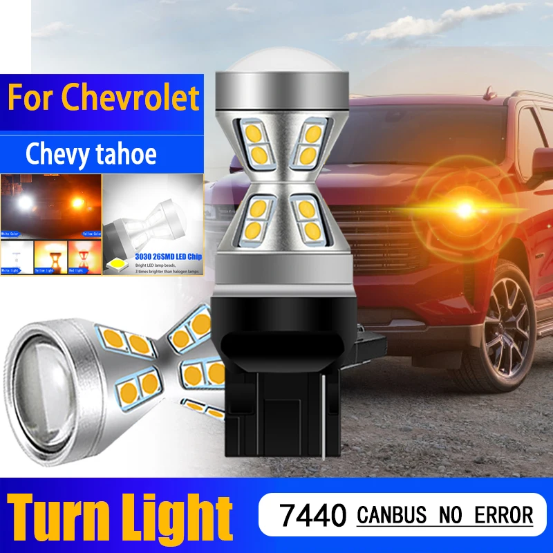 

2PCS WY21W 7440 Canbus No Error Anti Hyper Flash LED Turn Signal Light Blinker Bulbs Yellow Amber Lamp For Chevrolet Chevy Tahoe