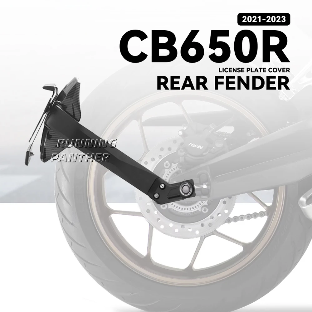 

NEW For Honda CB650R CB 650 R CB 650R 2021 2022 2023 Motorcycle Rear Wheel Mudguard Fender With License Plate Holder LED Light