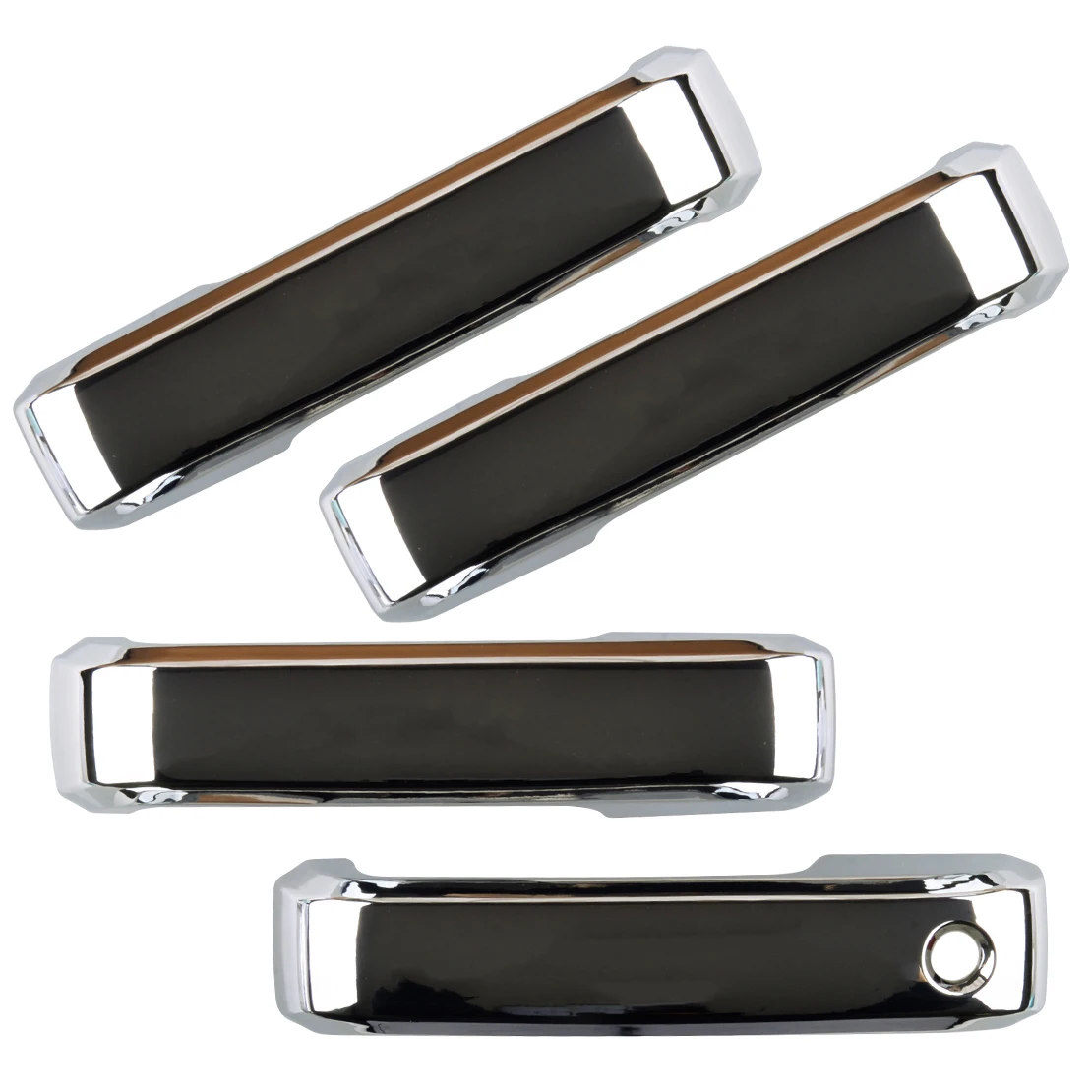 Outside Outer Door Handle Cover Trim Frame Cap Shell 1 Hole Mirror Chrome Silver Fit for Ford F150 F-150 2015 2016 2017-2020 ABS