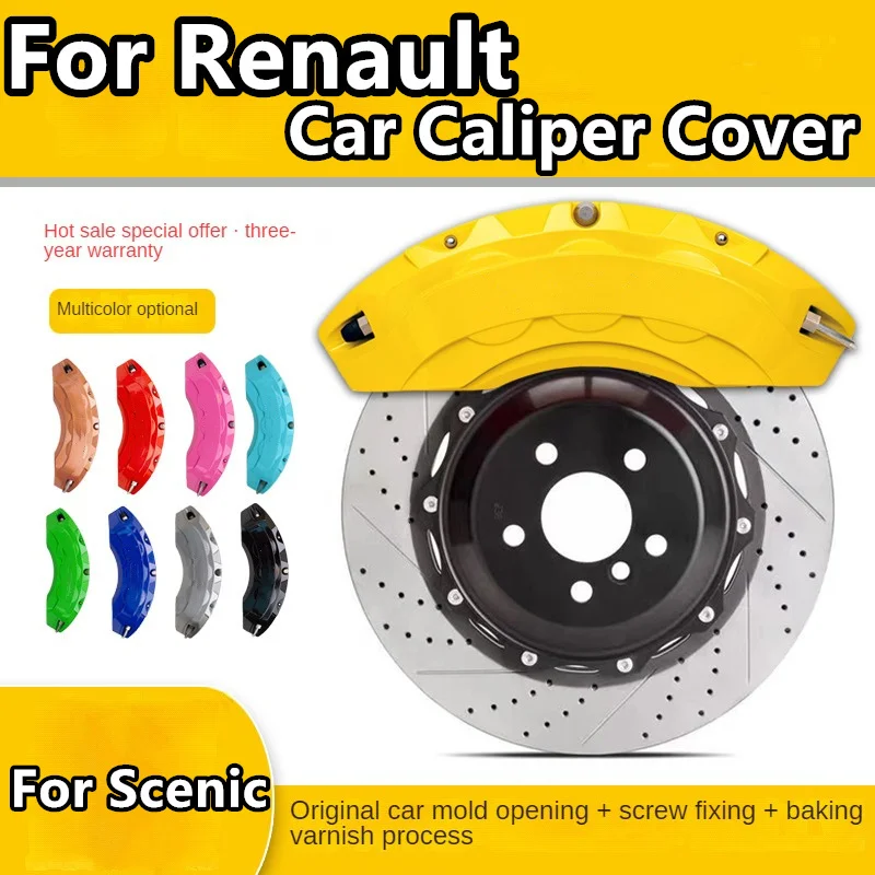 For Renault Scenic Brake Caliper Cover Rear Wheel Modification Kit Fit 1.6L 2.0L AT RX4 2004 2006 2007 2011 2012