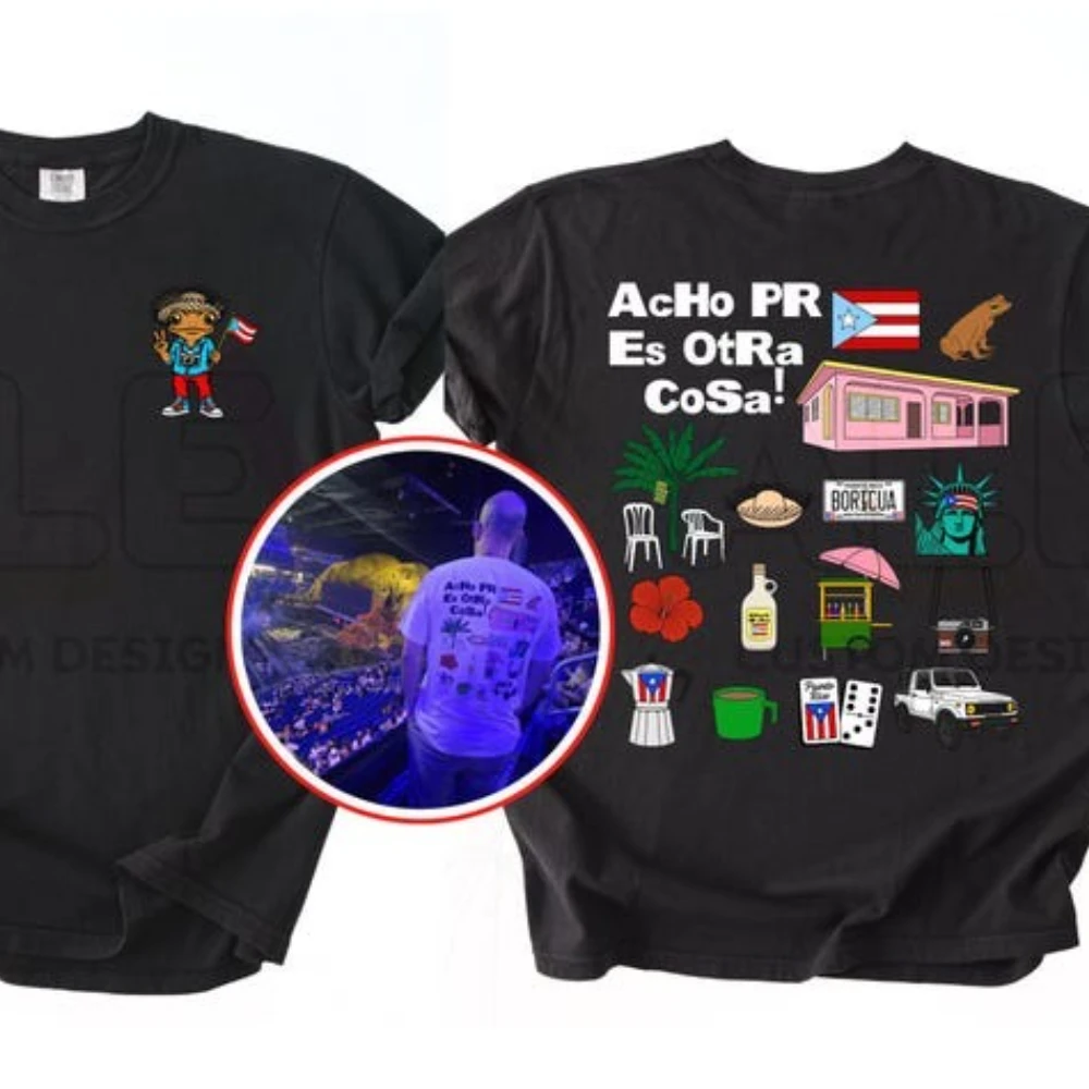 Bad Bunny Acho PR Es Otra Cosa camiseta Puerto Rico Sapo Bunny concierto camisetas gráficas mujer hombre algodón manga corta